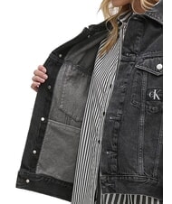 CALVIN KLEIN CK JEANS Veste en jean en coton gris denim - Vestes pour femmes - 4