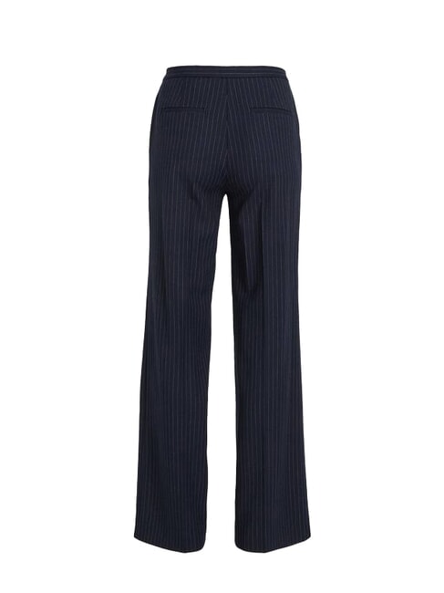 CK Pantalon large &agrave; rayures ciel nocturne / bande grise du matin - Pantalons pour femmes