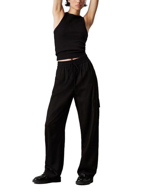 CK JEANS Pantalon en viscose douce ck noir - Pantalons pour femmes