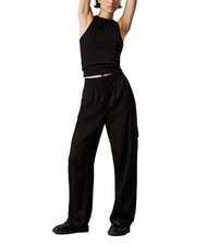 CALVIN KLEIN CK JEANS Pantalon en viscose douce ck noir - Pantalons pour femmes - 4
