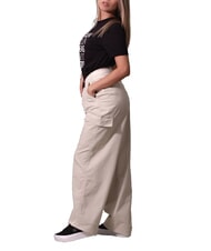 CALVIN KLEIN CK JEANS Pantalon cargo en coton brossé pélican - Pantalons pour femmes - 3