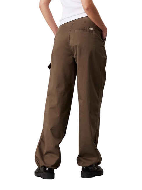 CK JEANS Pantalon cargo en coton brossé macadam - Pantalons pour femmes