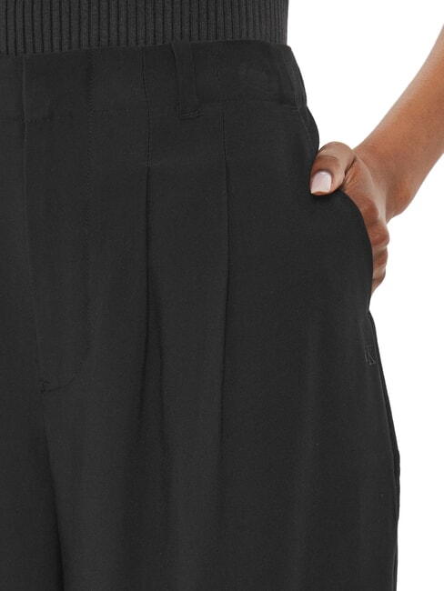 CK JEANS Pantalon taille haute à plis ck noir - Pantalons pour femmes