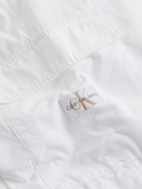 CK JEANS Pantalon cargo en coton blanc brillant - Pantalons pour femmes