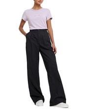 CALVIN KLEIN CK JEANS Pantalon chino à jambes larges et droites ck noir - Pantalons pour femmes - 5