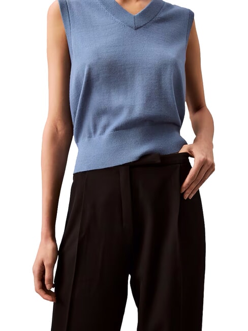 CK Pantalon palazzo à plis noir - Pantalons pour femmes