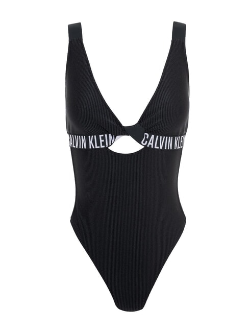 CK Maillot de bain une pièce avec rubans logotés ck noir - Maillots de bain femme