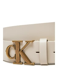 CALVIN KLEIN CK JEANS MONOGRAM  Ceinture en cuir bouleau - Ceintures - 3