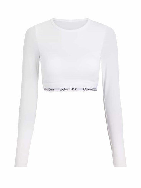 CK T-shirt &agrave; manches longues blanc - Sous-v&ecirc;tements pour femmes