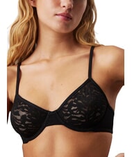 CALVIN KLEIN CK Soutien-gorge balconnet en dentelle noir - Sous-vêtements pour femmes - 3