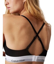 CALVIN KLEIN CK Soutien-gorge bralette en coton extensible noir - Sous-v&ecirc;tements pour femmes - 4