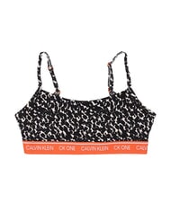 CALVIN KLEIN CK Soutien-gorge bralette en coton extensible animal déformé - bruyère à l'avoine - Sous-vêtements pour femmes - 4