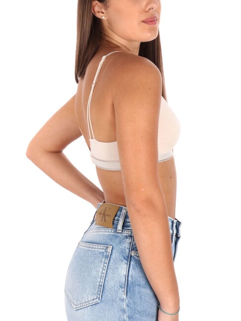 CK Soutien-gorge bralette triangle coquillage avec nouveau logo en pierre - Sous-vêtements pour femmes