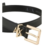 ARMANI EXCHANGE TONGUE Ceinture en cuir Noir - Ceintures - 3
