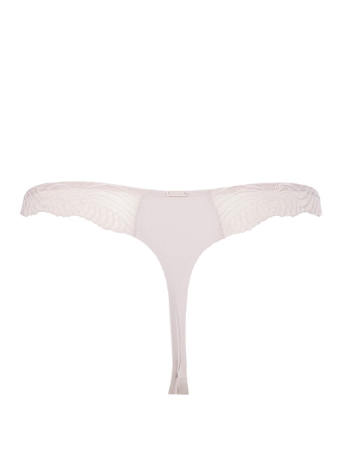 CK String avec empiècement en dentelle matin gris - Slip femme