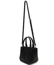 CALVIN KLEIN BOLD MONOGRAM Mini sac à main avec bandoulière sur noir - Sacs pour Femme - 3