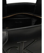 CALVIN KLEIN BOLD MONOGRAM Mini sac à main avec bandoulière sur noir - Sacs pour Femme - 4