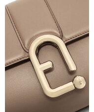 FURLA URBAN Petit sac à bandoulière en cuir grège - Sacs pour Femme - 4