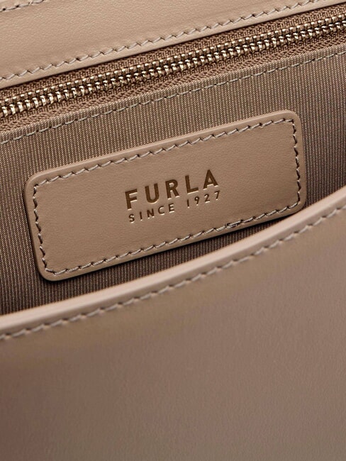 URBAN Petit sac à bandoulière en cuir grège - Sacs pour Femme