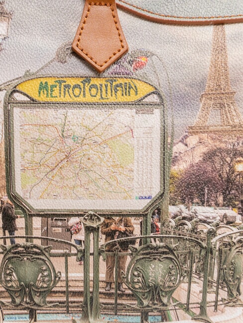 YESBAG Sac à bandoulière Métro parisien - Sacs pour Femme