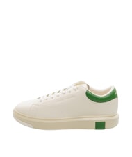 ARMANI EXCHANGE ACTION Baskets en cuir blanc cassé + jardin formel - Chaussures Homme - 3