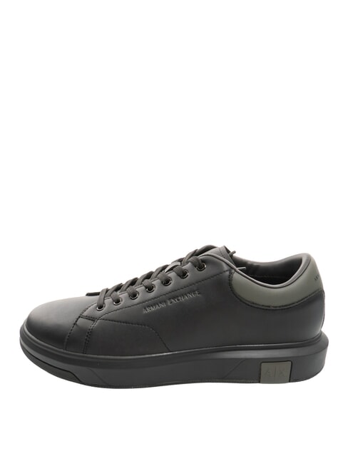 ACTION Baskets en cuir noir+chimère - Chaussures Homme