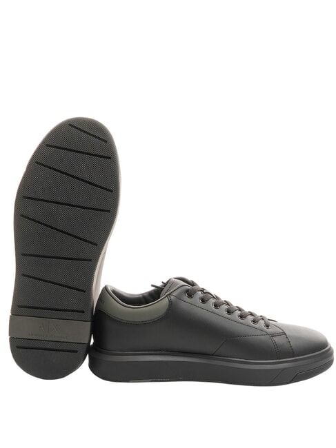 ACTION Baskets en cuir noir+chimère - Chaussures Homme