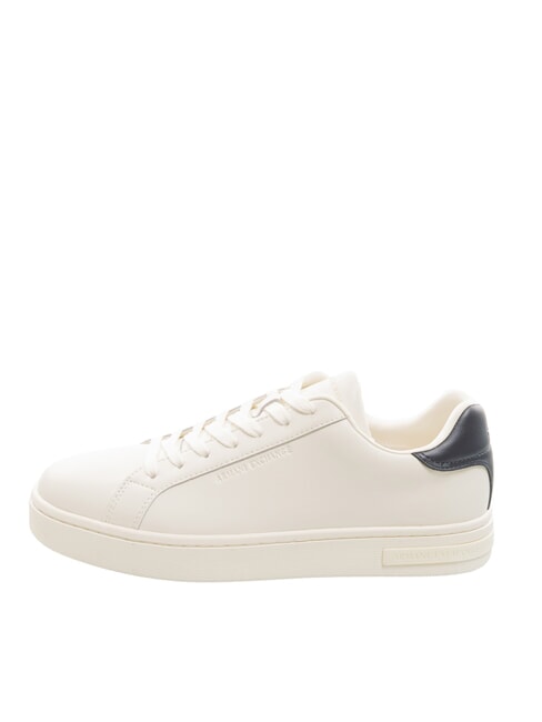 A|X COURTSIDE Baskets en cuir blanc cassé + bleu marine foncé - Chaussures Homme