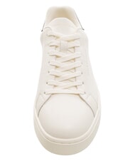 ARMANI EXCHANGE A|X COURTSIDE Baskets en cuir blanc cassé + bleu marine foncé - Chaussures Homme - 5