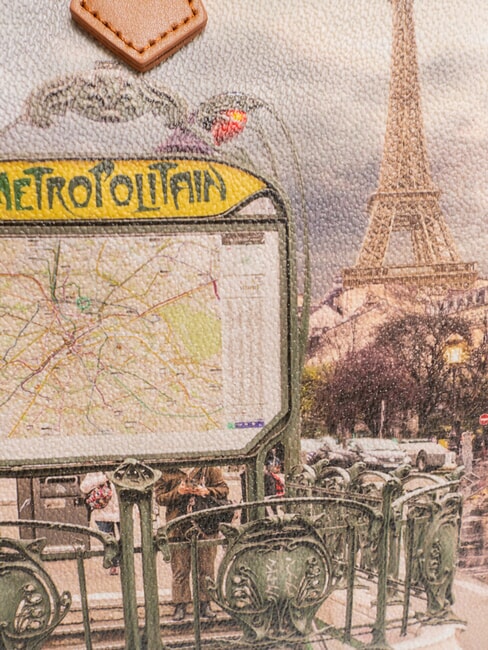 YESBAG Sac à bandoulière imprimé Métro parisien - Sacs pour Femme