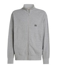 CALVIN KLEIN CK JEANS Sweat-shirt &agrave; col roul&eacute; enti&egrave;rement zipp&eacute; bruy&egrave;re grise - Pulls molletonn&eacute;s - 4