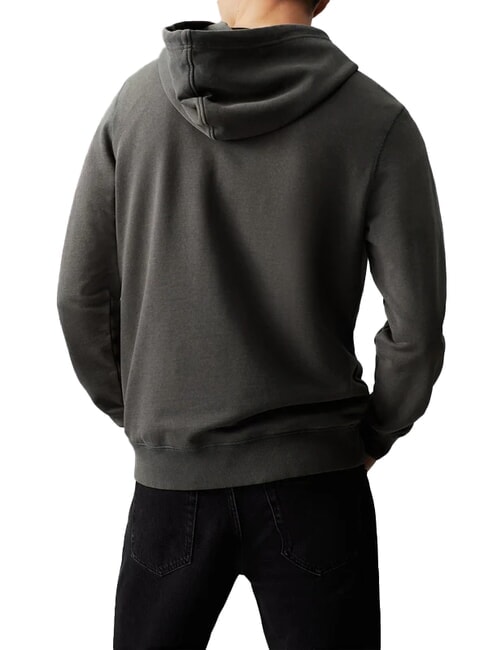 CK JEANS Sweat &agrave; capuche avec logo brod&eacute; noir lav&eacute; - Pulls molletonn&eacute;s