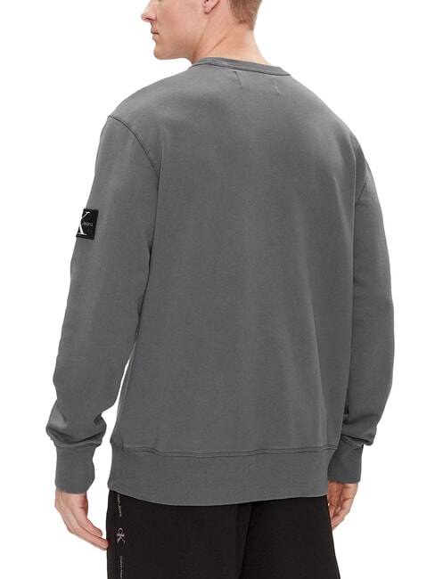 CK JEANS Sweat-shirt ras du cou en coton noir lav&eacute; - Pulls molletonn&eacute;s