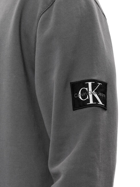 CK JEANS Sweat-shirt ras du cou en coton noir lav&eacute; - Pulls molletonn&eacute;s