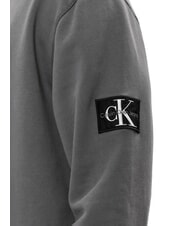 CALVIN KLEIN CK JEANS Sweat-shirt ras du cou en coton noir lav&eacute; - Pulls molletonn&eacute;s - 4