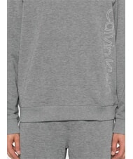 CALVIN KLEIN CK PERFORMANCE Sweat &agrave; capuche avec logo chin&eacute; gris moyen - Pulls molletonn&eacute;s - 3