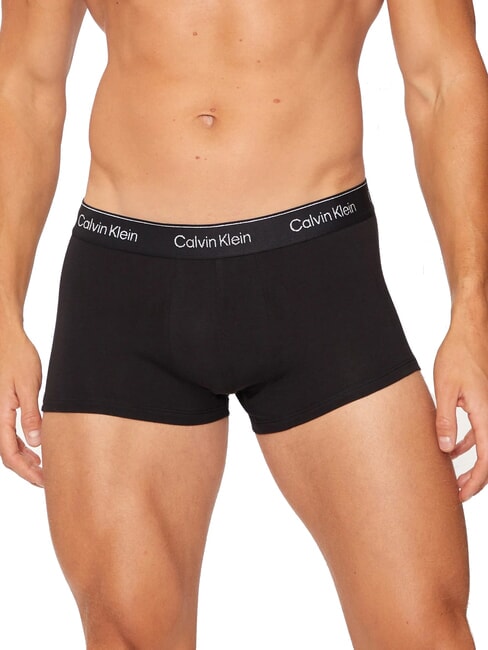 CK 3 boxers élastiques avec logo lurex b- argent, rouge, lurex argenté lgs - Slip homme