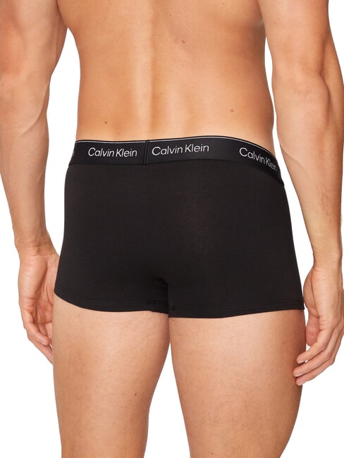 CK 3 boxers élastiques avec logo lurex b- argent, rouge, lurex argenté lgs - Slip homme