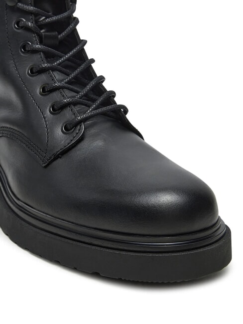 CK Bottines en cuir &agrave; lacets ck noir - Chaussures Homme