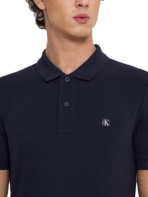 CK JEANS Polo en coton à manches courtes ciel nocturne - chemise polo