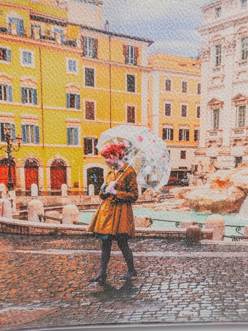 YESBAG Sac à bandoulière imprimé Rome arc-en-ciel - Sacs pour Femme