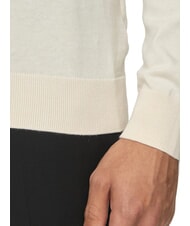 CALVIN KLEIN CK Pull ras du cou coupe régulière glace à la vanille - Pulls pour hommes - 4