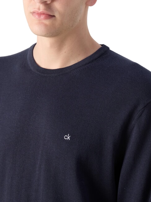 CK Pull ras du cou coupe régulière ciel nocturne - Pulls pour hommes