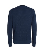CALVIN KLEIN CK Pull col rond avec détails tissés encre - Pulls pour hommes - 4