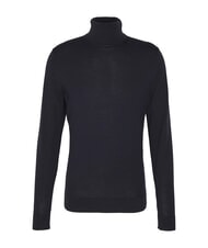 CALVIN KLEIN CK Pull col roulé en laine coupe slim ciel nocturne - Pulls pour hommes - 4