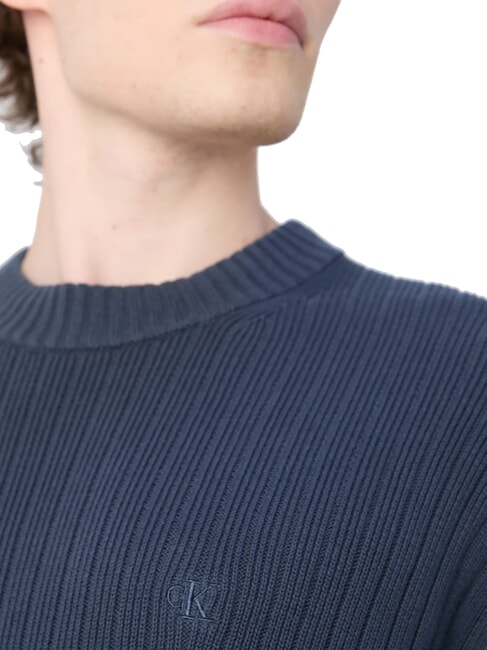 CK JEANS Pull ras du cou coupe r&eacute;guli&egrave;re encre - Pulls pour hommes