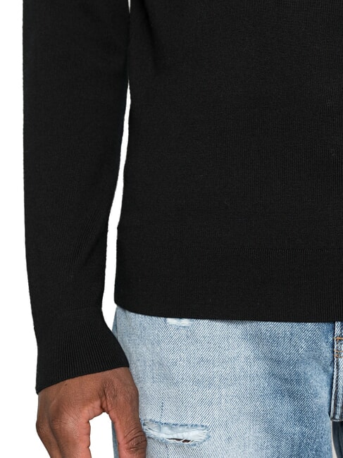 CK Pull col roulé en laine coupe slim ck noir - Pulls pour hommes