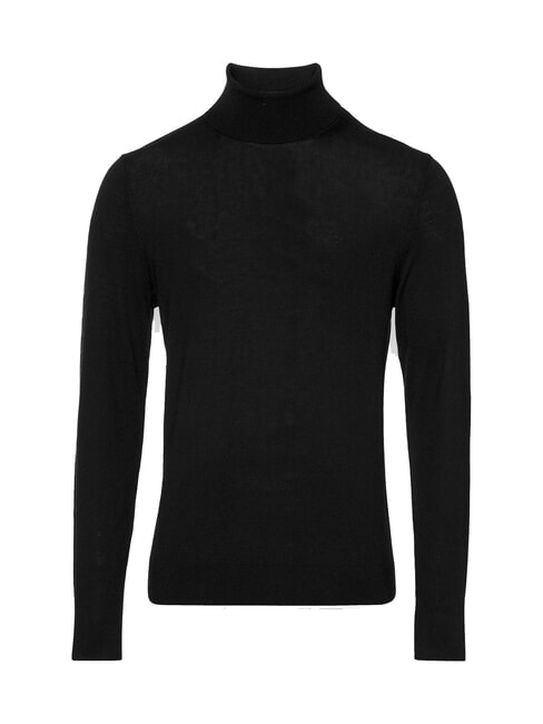 CK Pull col roulé en laine coupe slim ck noir - Pulls pour hommes