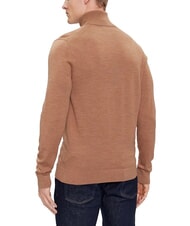 CALVIN KLEIN CK Pull col roul&eacute; en laine coupe slim bruy&egrave;re travertine - Pulls pour hommes - 2