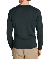 CALVIN KLEIN SUPERIOR WOOL Pull col rond en laine bruyère de la forêt de minuit - Pulls pour hommes - 2